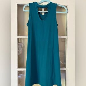 Sleeveless Teal Dress with keyhole by Mudd